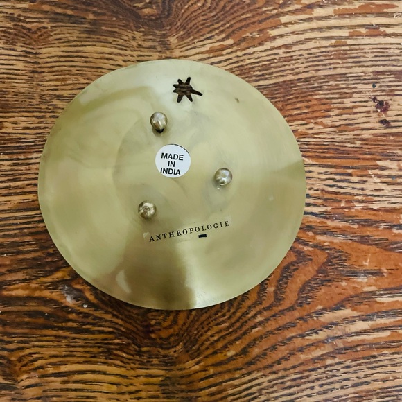 NEW ANTHROPOLOGIE  Virgo Brass Trinket Tray Round 4” - Picture 2 of 2